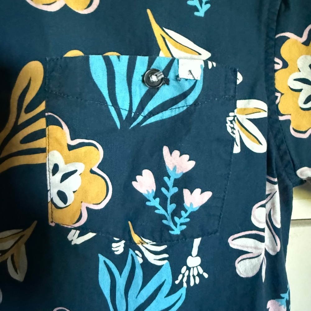 Reverse Threads Hawaiian Skeletons Button Shirt S… - image 4